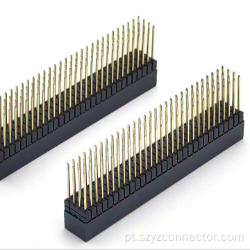 PC104 Cabeçalho fêmea de 2,0 mm Quad-core reto